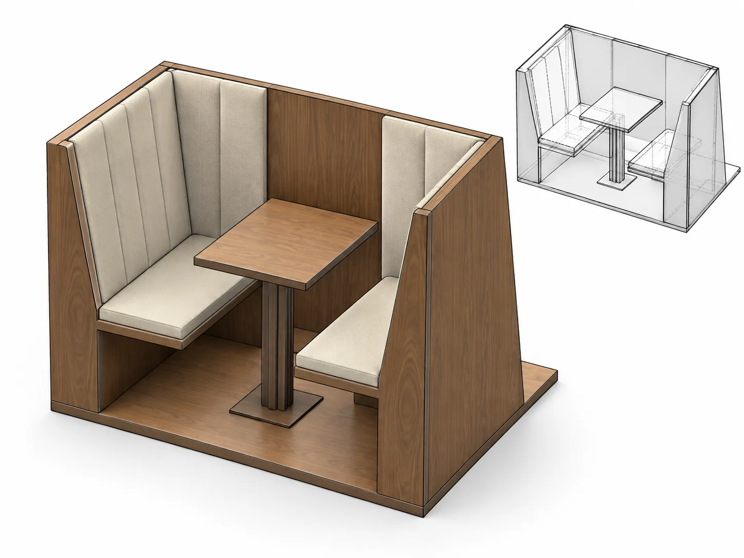 Modèle 3D MultiFlex avec vue filaire